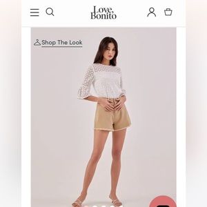 White Eyelet Bell Sleeve Top (BRAND NEW)